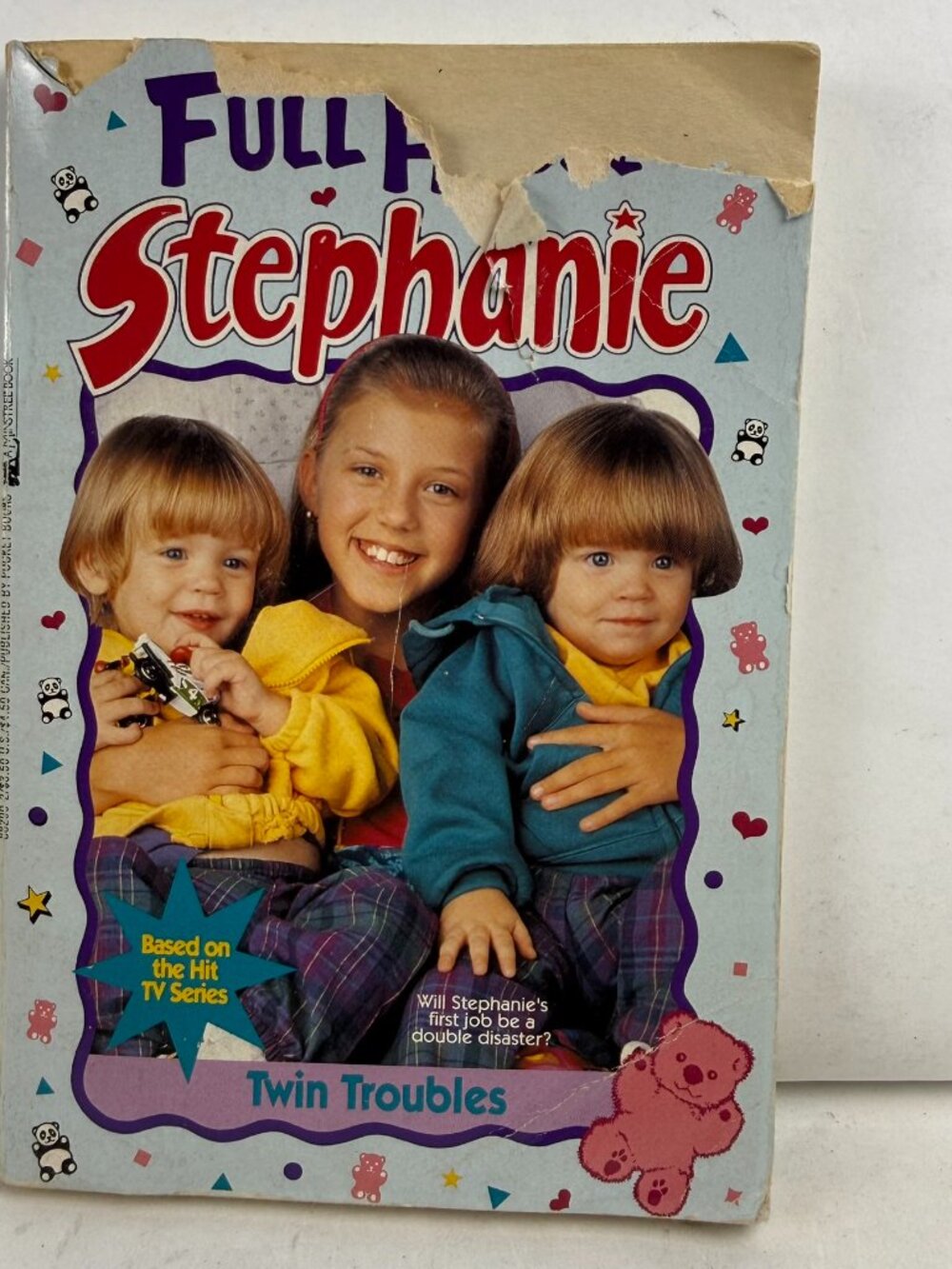Full House Stephanie Twin Troubles 1994 Minstrel Book ISBN 0-671-88290-2 Torn